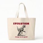 Evolution Dinosaur Humour Tote Bags