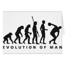 evolution discus thrower grußkarte