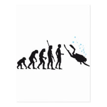 evolution diving postkarte