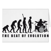 evolution drummer grußkarte
