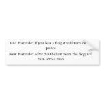evolution: fairytale bumper stickers