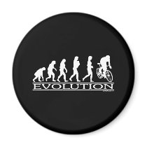 Evolution Female Cyclist Magnets