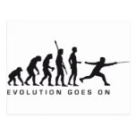evolution fencer postkarten