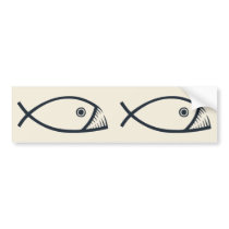 Evolution Fish Bumper Stickers