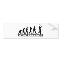 Evolution - Golf - Man Bumper Sticker