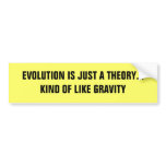 EVOLUTION IS JUST A THEORY... KIND OF LIKE GRAVITY BUMPER STICKER