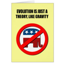 Evolution is just a theory like gravity greeting cards