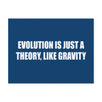Evolution is just a theory like gravity postcard