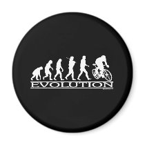 Evolution Male Cyclist Refrigerator Magnet