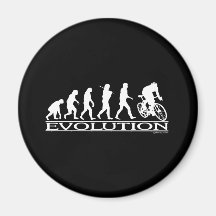 Evolution Male Cyclist Refrigerator Magnet