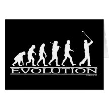 Evolution - Man - Golf Greeting Card