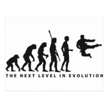 evolution martial arts postkarte
