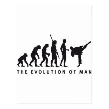evolution martial arts postkarten