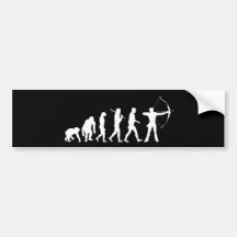Evolution of Archery Bow and Arrow Bumper Stickers