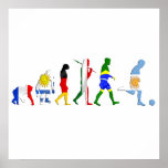 Evolution of Argentinian soccer Argentina futbol Poster