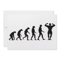 Evolution of Bodybuilding Custom Invitations
