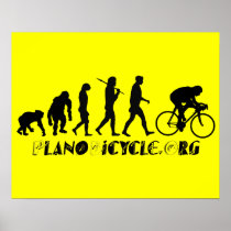 Evolution of Cycling Arty Logo Plano Texas Gear Print