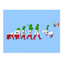 Evolution of Italian Football Italia Calcio gifts Postcards
