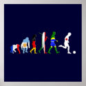 Evolution of Japanese football soccer player gifts posters