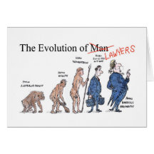 Evolution of Lawyers Greetings Card