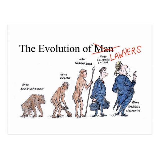 Evolution of Man postcard