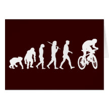 Evolution of mountain biking mountain bikers greeting cards