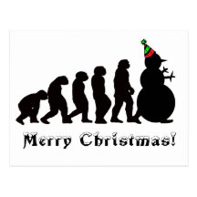 Evolution of Snowman Postcard