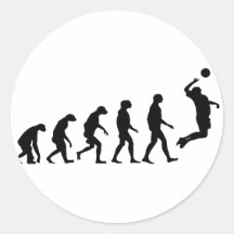 Evolution of Volleyball Round Stickers