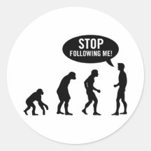 evolution round sticker