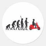 evolution scooter runde sticker