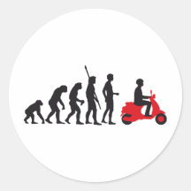 evolution scooter runde sticker