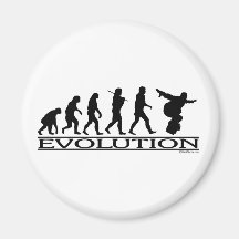 Evolution - Snowboarding Refrigerator Magnet