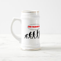 Evolution. Stop Following Me Coffee Mug