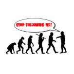 Evolution. Stop Following Me photo sculptures