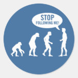 evolution - stop following me! stickers