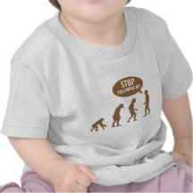 evolution - stop following me! tee shirts