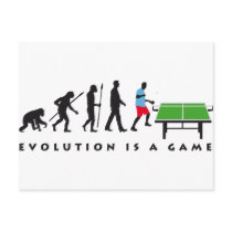 evolution table tennis postkarten