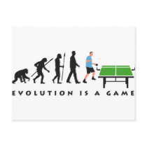 evolution table tennis postkarte