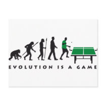 evolution table tennis postkarten