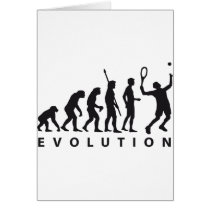 evolution tennis grußkarte