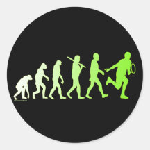 Evolution Tennis Humourous Tennis Tshirt Stickers