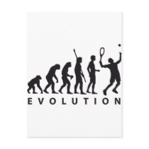 evolution tennis postkarten