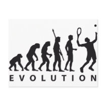 evolution tennis postkarten