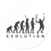 evolution tennis runder aufkleber
