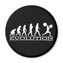 Evolution - Weight Lifter Refrigerator Magnets