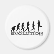 Evolution - Yoga Fridge Magnet