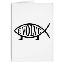 Evolve Fish Greeting Card
