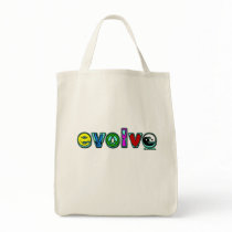 EVOLVE with Six Symbols of Peace and Progress Tote Bag