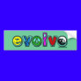EVOLVE with Six Symbols of Peace and Progress Bumper Sticker