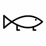 Evolving Jesus Fish - Single Cutout photo sculptures